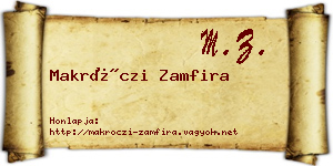 Makróczi Zamfira névjegykártya